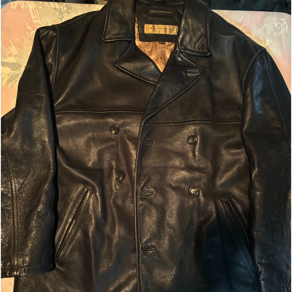 New Listing: Marc New York leather peacoat